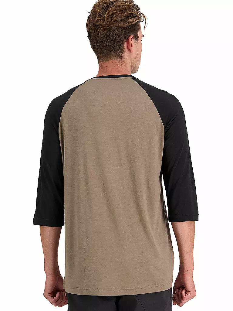 MONS ROYALE | Herren Radshirt Tarn Merino Shift Raglan 3/4 | camel