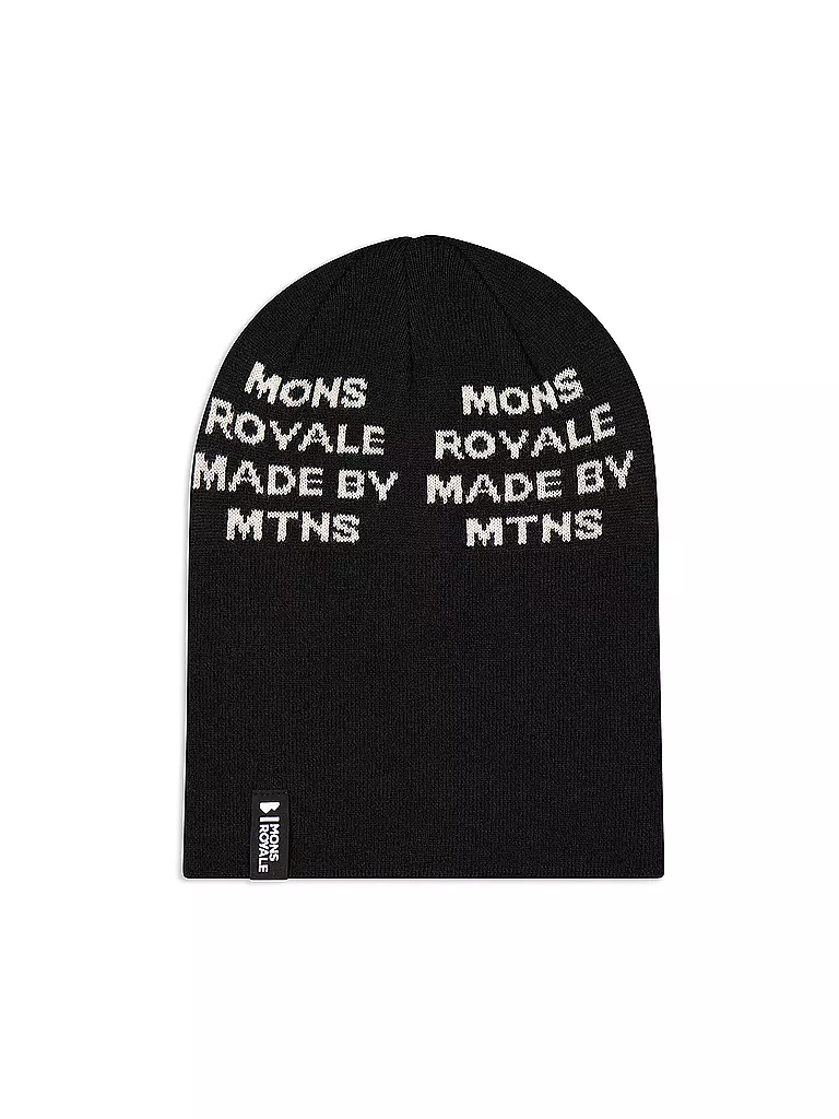 MONS ROYALE | Mütze Mc Cloud Graphic Merino | schwarz