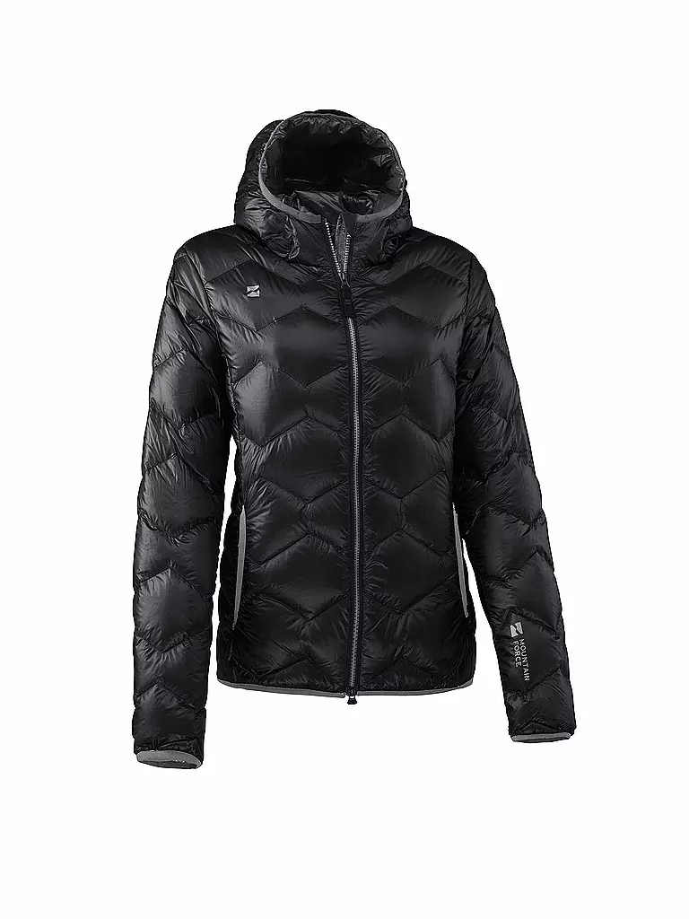 MOUNTAIN FORCE | Damen Daunenjacke Hooded Down | schwarz