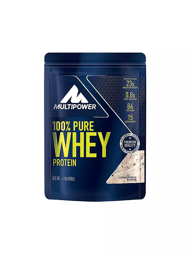 MULTIPOWER |  Proteinpulver 100% Pure Whey Protein 450g Cookies & Cream | keine Farbe