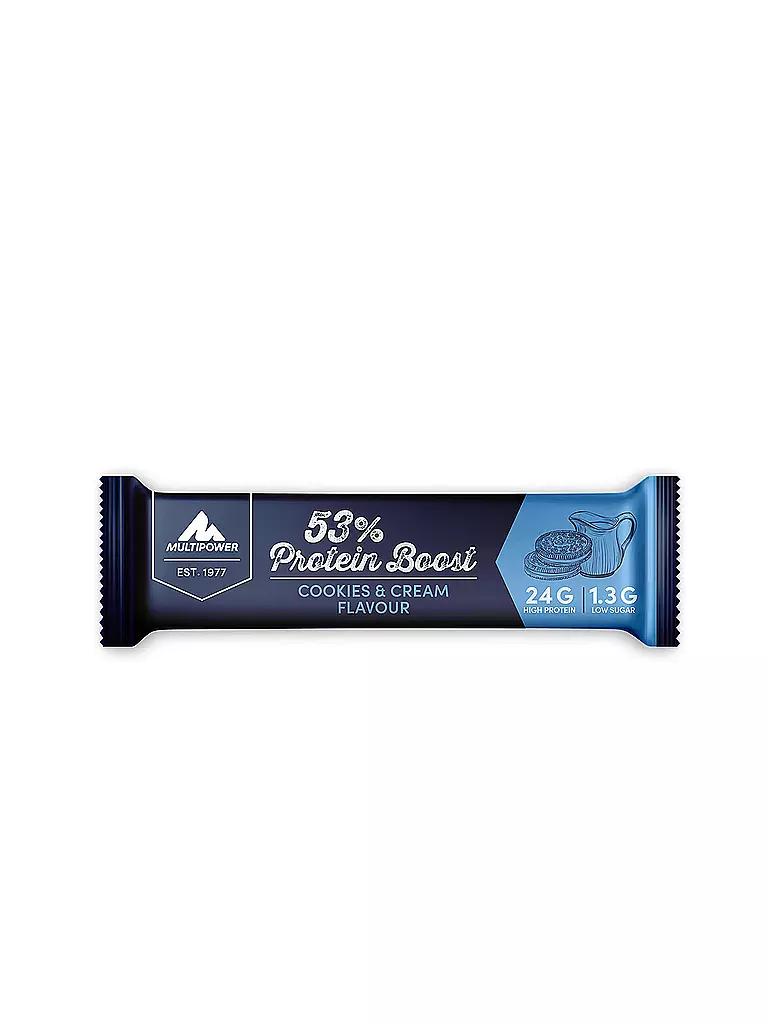 MULTIPOWER | Proteinriegel 53% Protein Boost Cookies & Cream Flavour 45g | 999