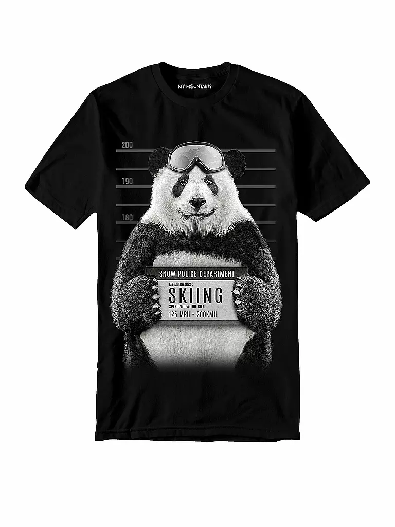 MY MOUNTAINS | Herren T-Shirt Pandy | schwarz