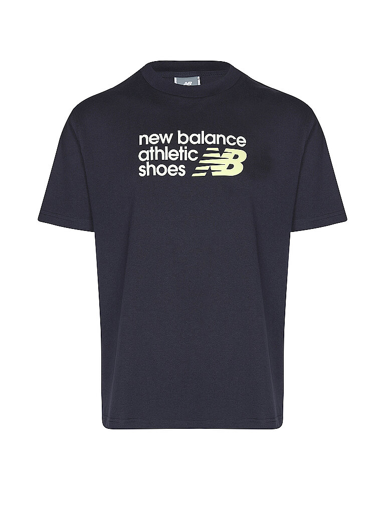 NEW BALANCE Herren Laufshirt Athletics Premium Relaxed Chest Logo dunkelblau | S