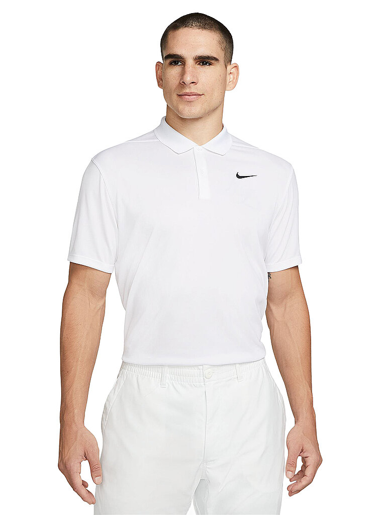 NIKE Herren Tennispolo NikeCourt Dri-FIT weiß | XL