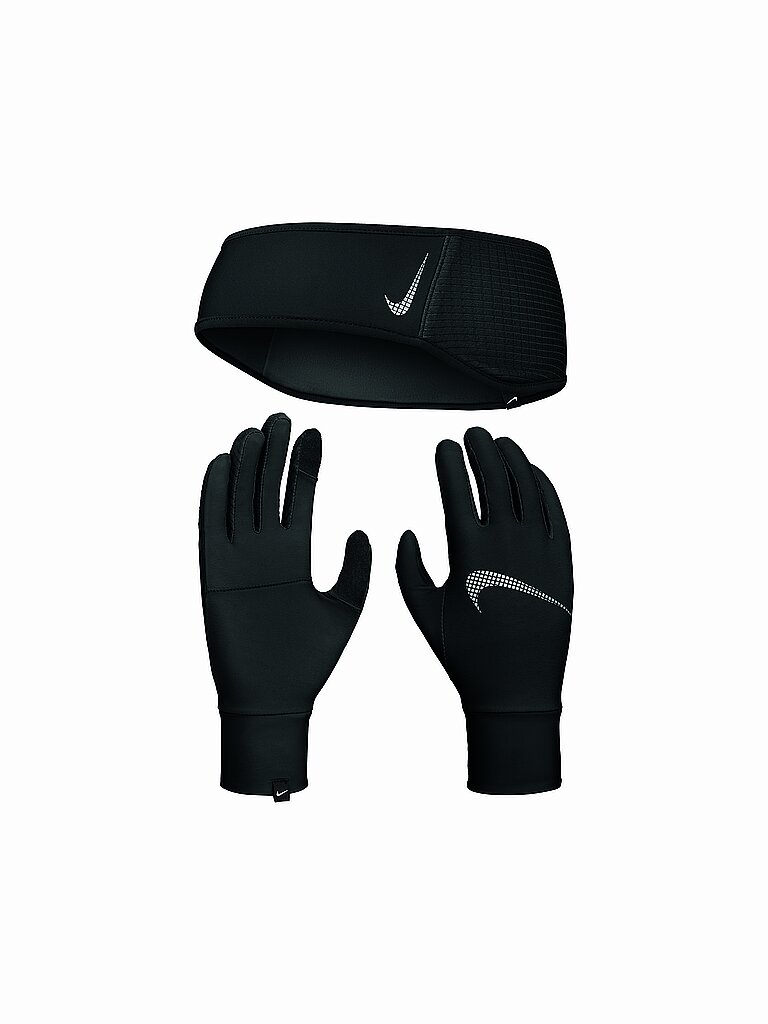 NIKE Damen Stirnband und Handschuh Set schwarz | M/L