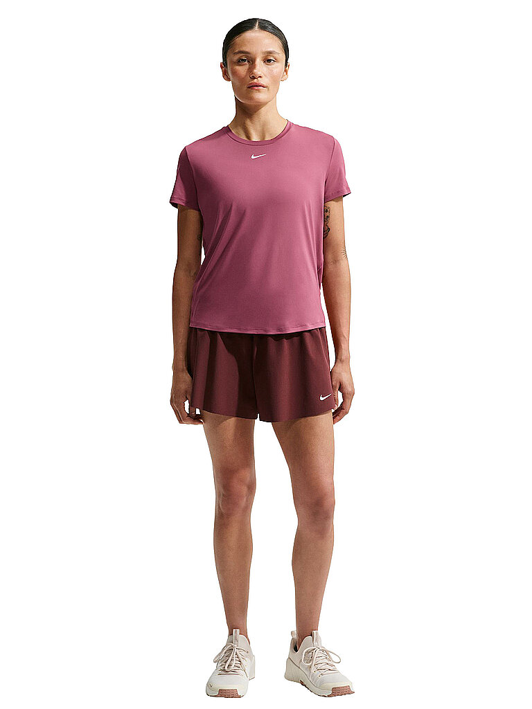 NIKE Damen Fitnessshirt One Classic Dri-FIT beere | L