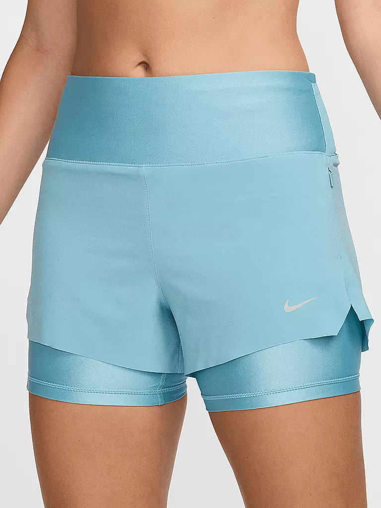 NIKE | Damen 2in1 Laufshort Dri-FIT Swift | hellblau