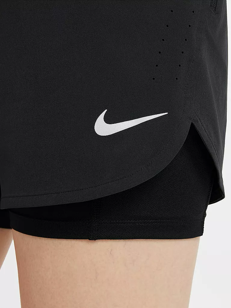 NIKE | Damen 2in1 Laufshort Eclipse | schwarz