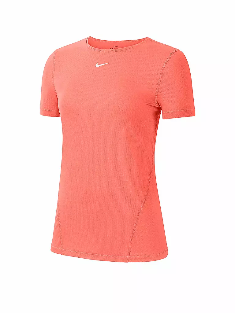 NIKE | Damen Fitnessshirt Pro Mesh | orange
