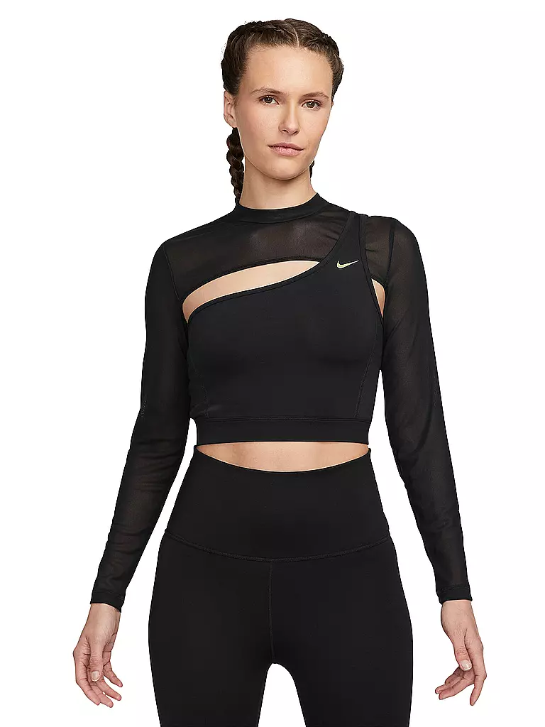 NIKE | Damen Fitnessshirt Pro | schwarz