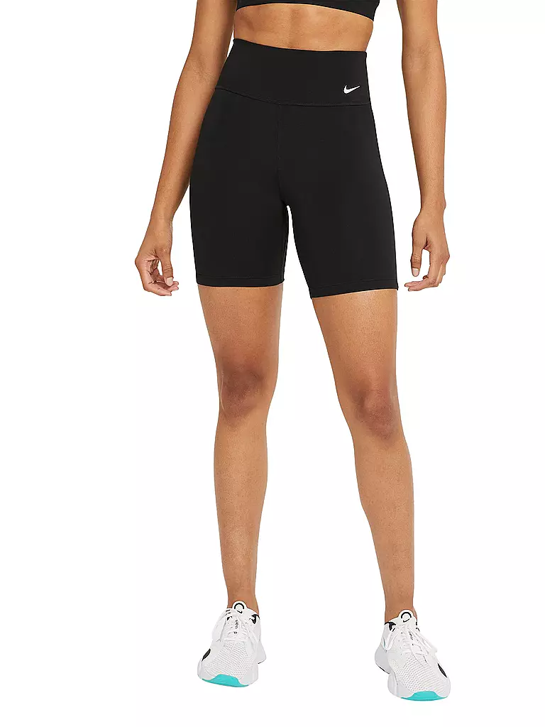 NIKE | Damen Fitnessshort One Rainbow Ladder | schwarz