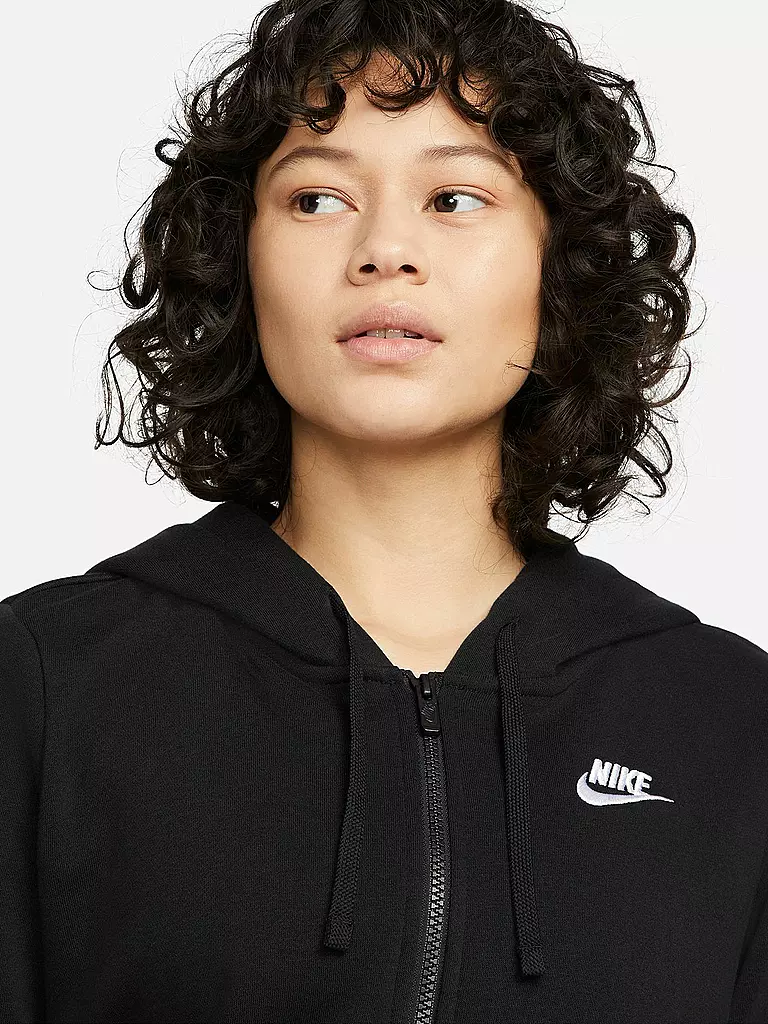 NIKE | Damen Kapuzenjacke Sportswear Club Fleece | schwarz