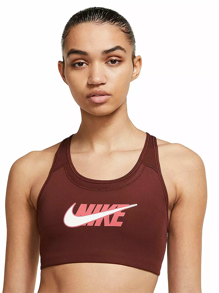 NIKE | Damen Sport-BH  Dri-FIT Swoosh Icon Clash Medium Support | rot