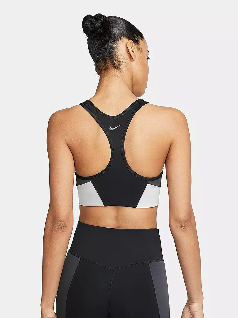 NIKE | Damen Sport-BH Dri-FIT Swoosh Medium Support | schwarz