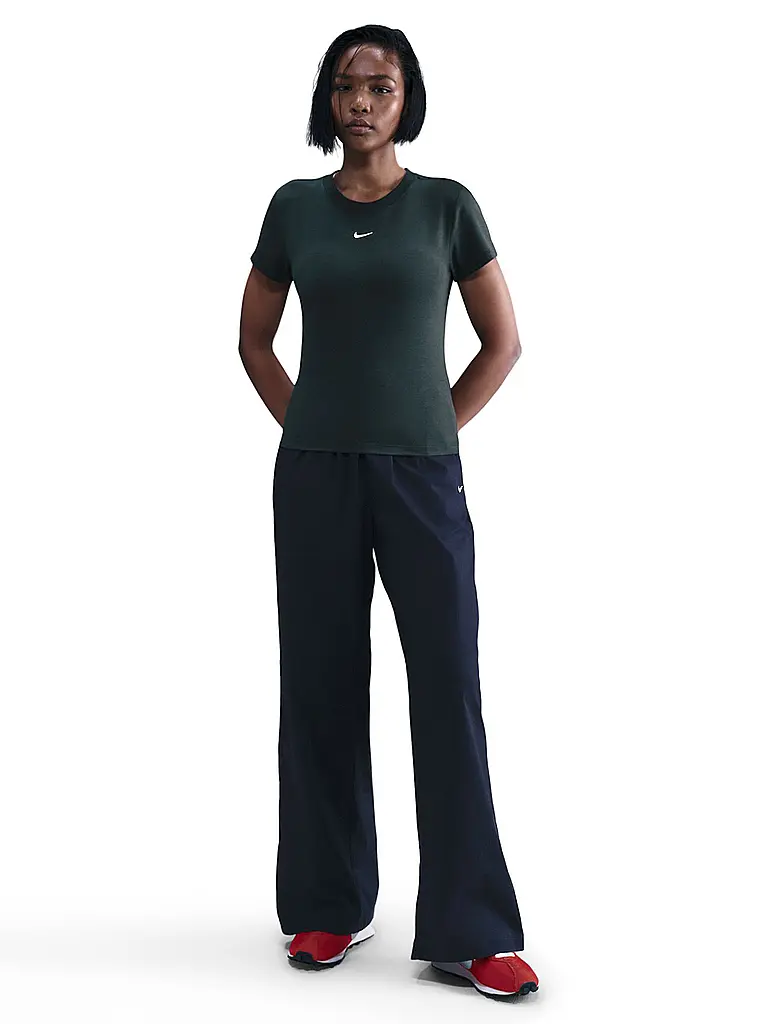 NIKE | Damen T-Shirt Sportswear Chill Knit | Dunkelgrün