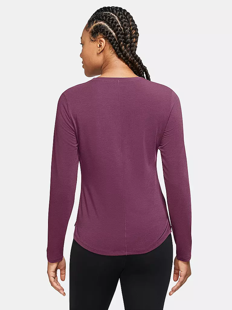 NIKE | Damen Tennisshirt Dri-FIT UV One Luxe | dunkelrot