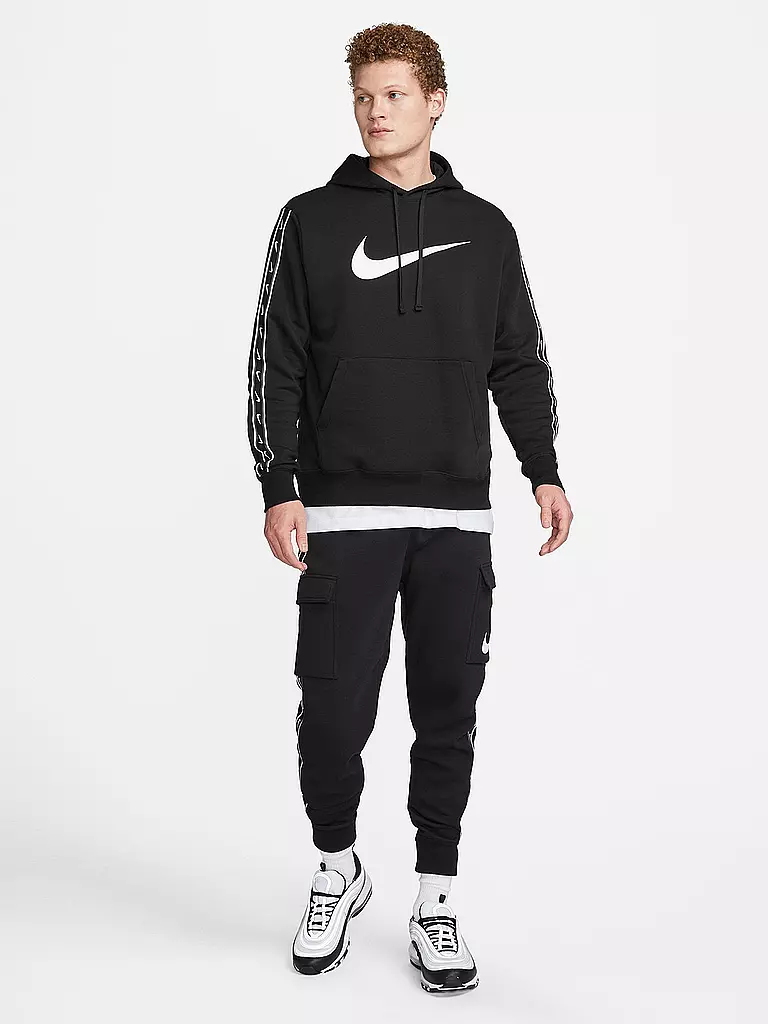 NIKE | Herren Kapuzenpullover Sportswear Repeat | schwarz