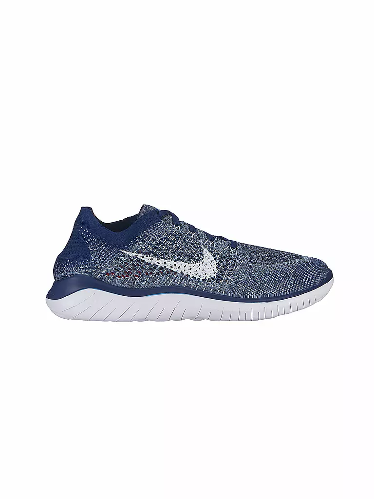 NIKE | Herren Laufschuh Free RN Flyknit 2018 Blue Void / Blue Tint / Red Orbit / White | 