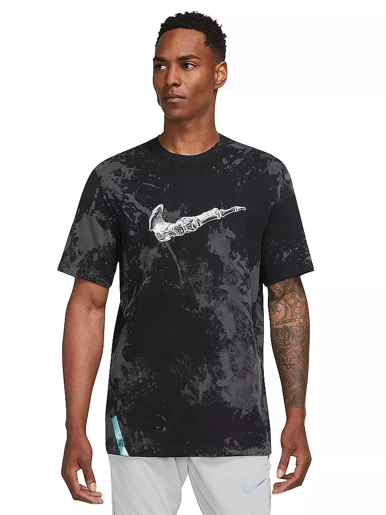 NIKE | Herren Laufshirt Dri-FIT Run Division AOP | schwarz