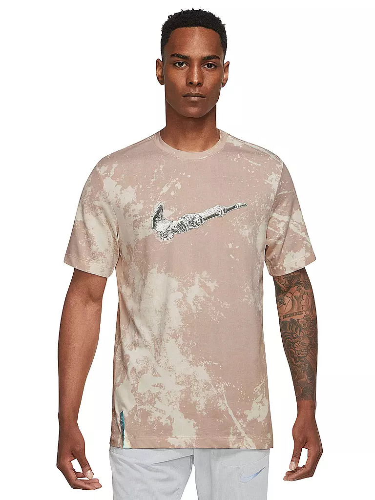 NIKE | Herren Laufshirt Dri-FIT Run Division AOP | beige