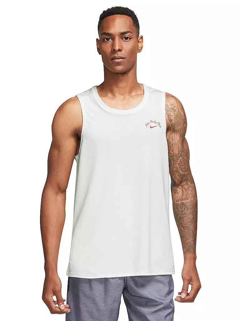 NIKE | Herren Lauftank Dri-FIT Miler | weiss