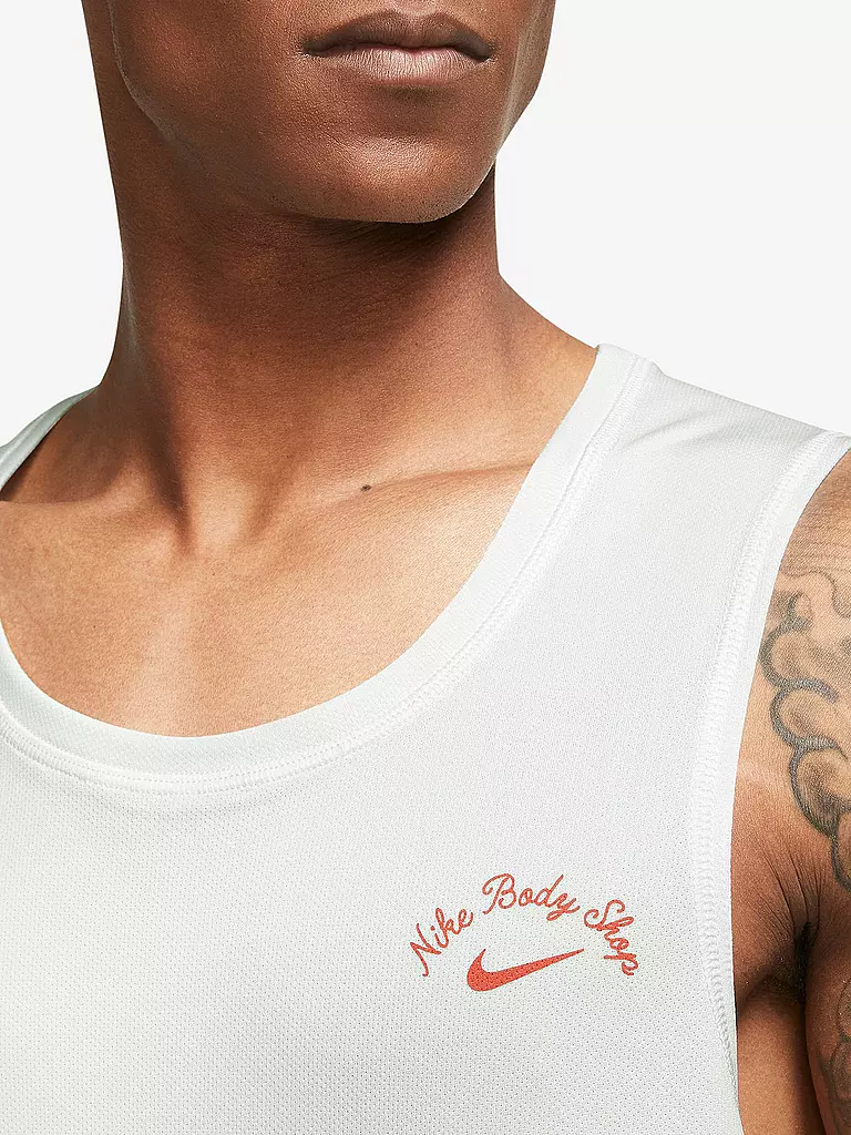 NIKE | Herren Lauftank Dri-FIT Miler | weiss