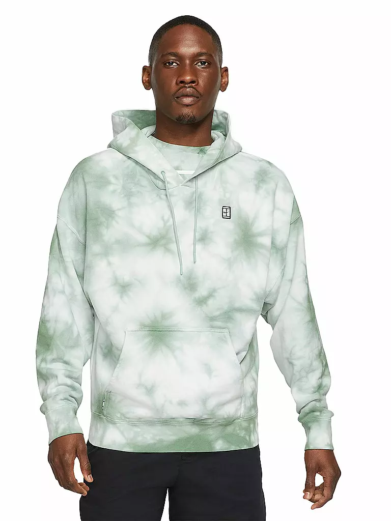 NIKE | Herren Tennishoodie Fleece-Batik | weiß