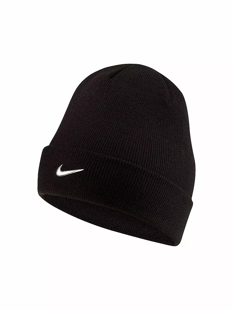 NIKE | Kinder Beanie Metallic Swoosh | schwarz