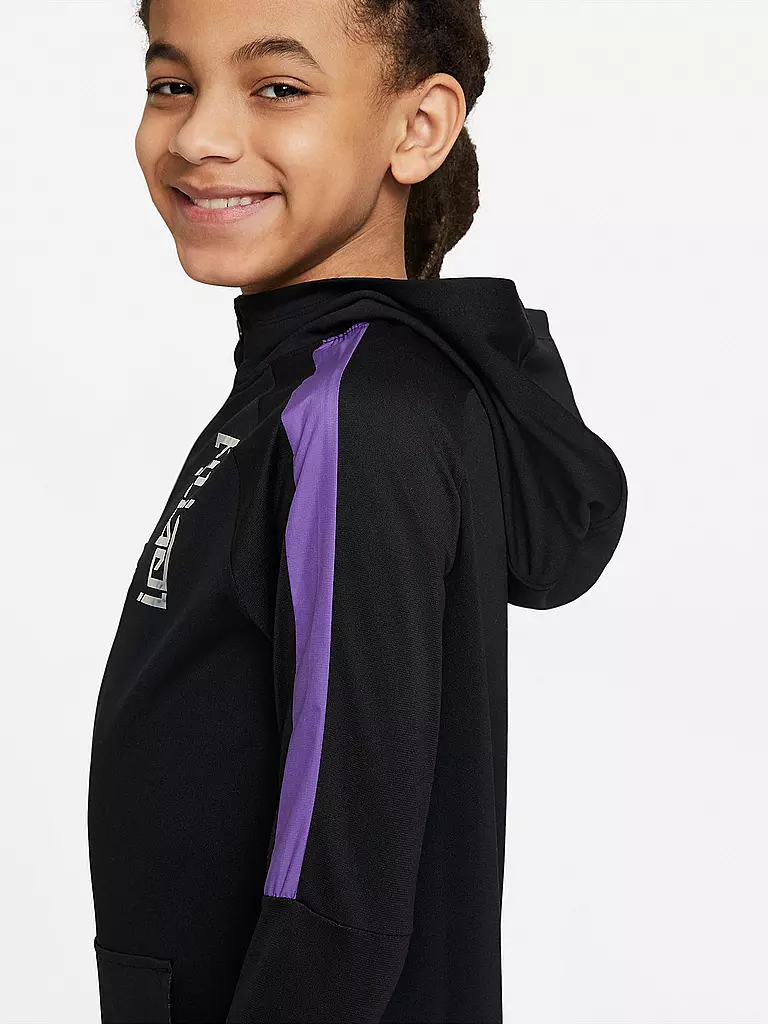 NIKE | Kinder Fußball Hoodie Dri-FIT Kylian Mbappé | schwarz