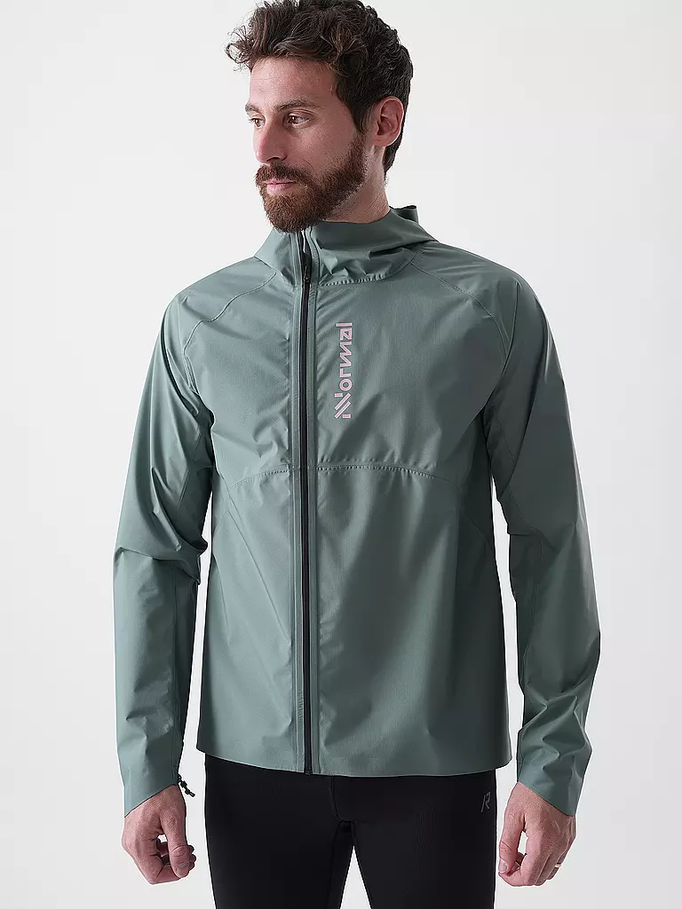 NNORMAL | Herren Laufjacke Trail Rain | dunkelgrün