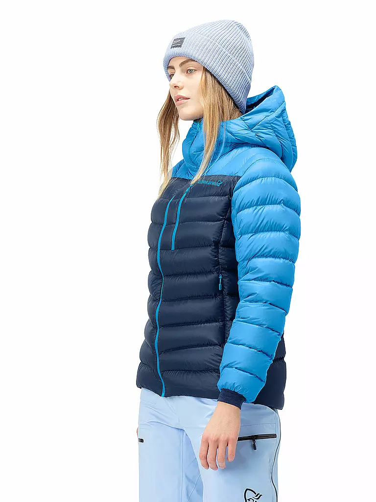 NORRØNA | Damen Tourenjacke lyngen down 850 Hoodie | blau