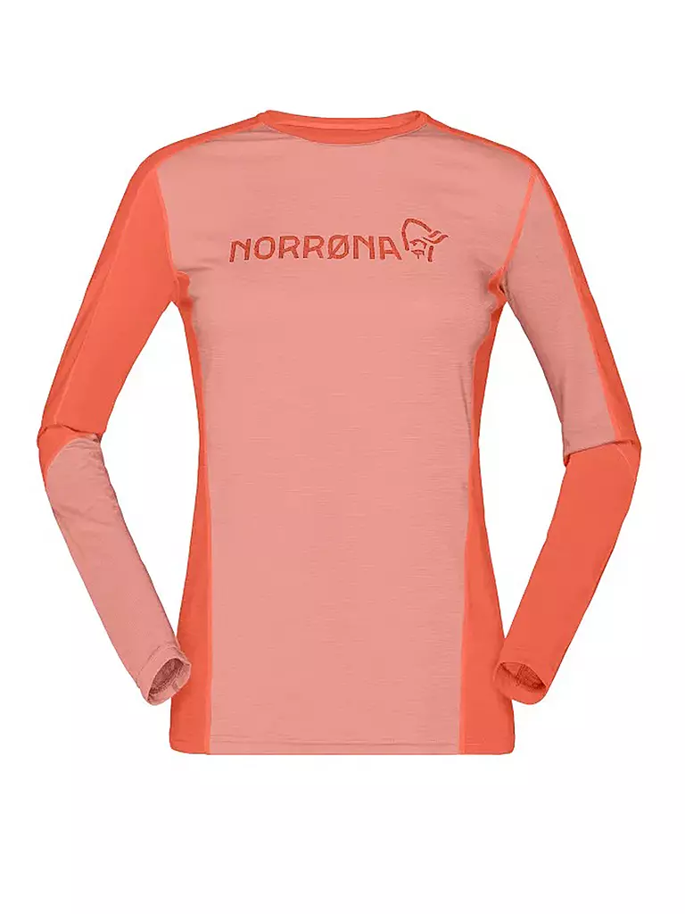 NORRØNA | Damen Tourenshirt Falketind Equaliser Merino | orange