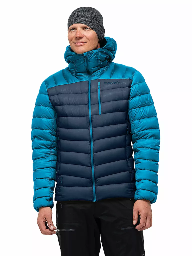 NORRØNA | Herren Tourenjacke lyngen down 850 Hoodie | blau