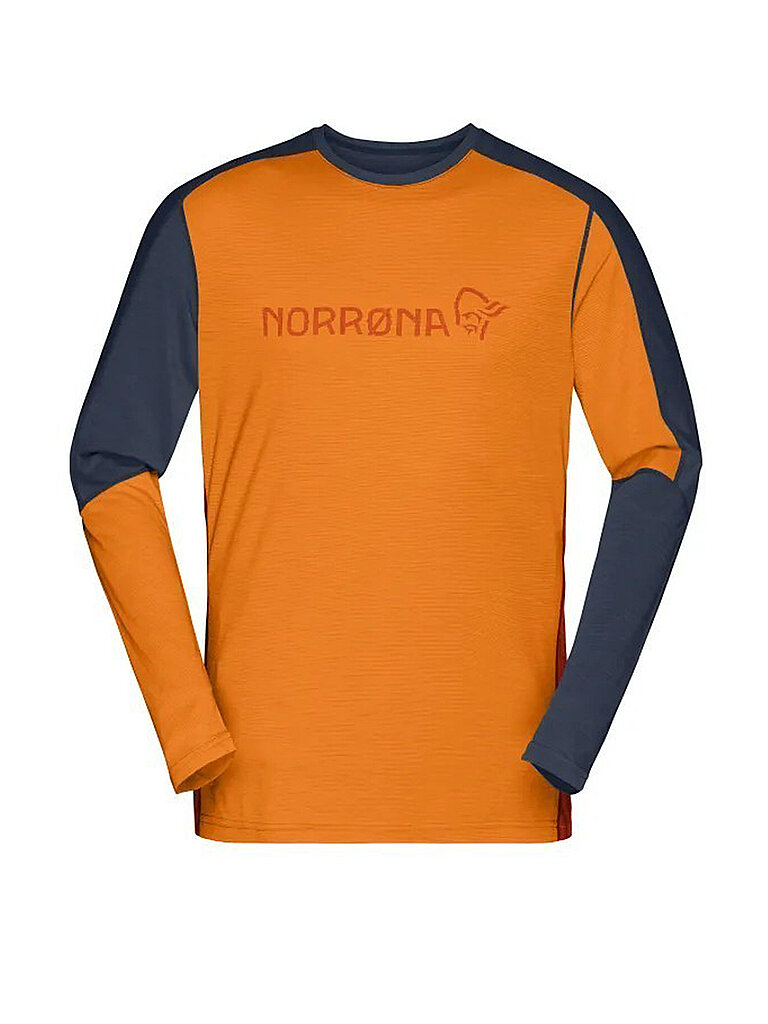 NORRØNA Herren Funktionsshirt falketind  equaliser merino round Neck orange | L