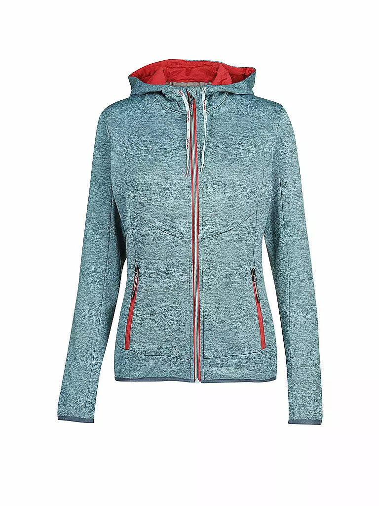 NORTHLAND | Damen Fleecejacke Adara Hoody | blau