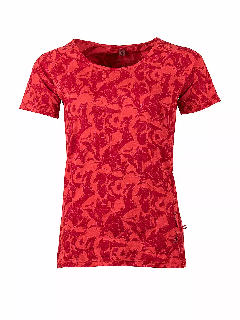 NORTHLAND | Damen T-Shirt Cajana Bambus | rot