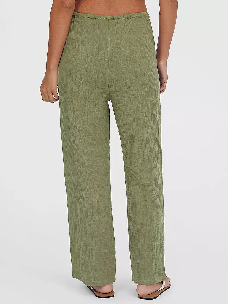 O'NEILL |  Mit der leichten Brenda Hose begleiten dich unbeschwerte Beach-Vibes überall hin. Die Hose mit hohem Bund und geradem Bein hat einen knöchellangen Schnitt und Eingrifftaschen für eine klassische Silhouette. Der eingearbeitete elastische Bund sorgt daf | hellblau