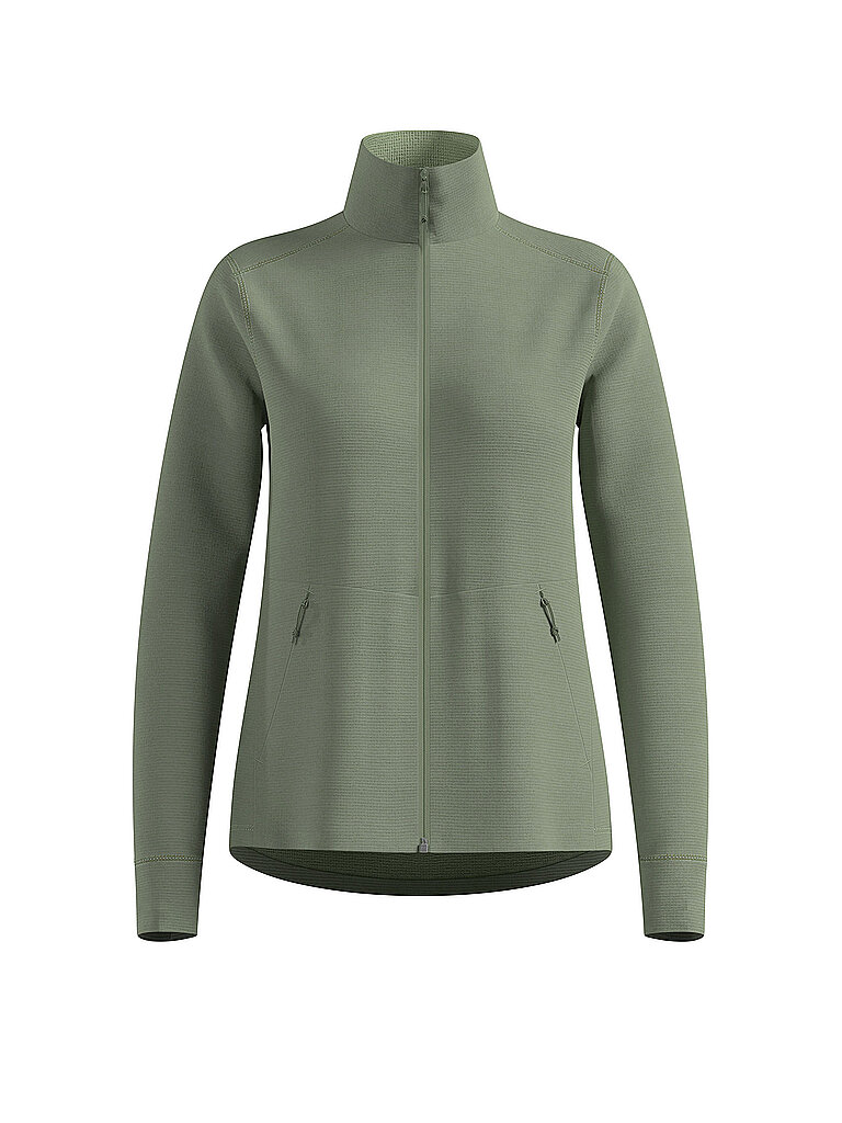 Odlo ODLO Damen Laufshirt Zip Grid Fleece olive | XS, olive