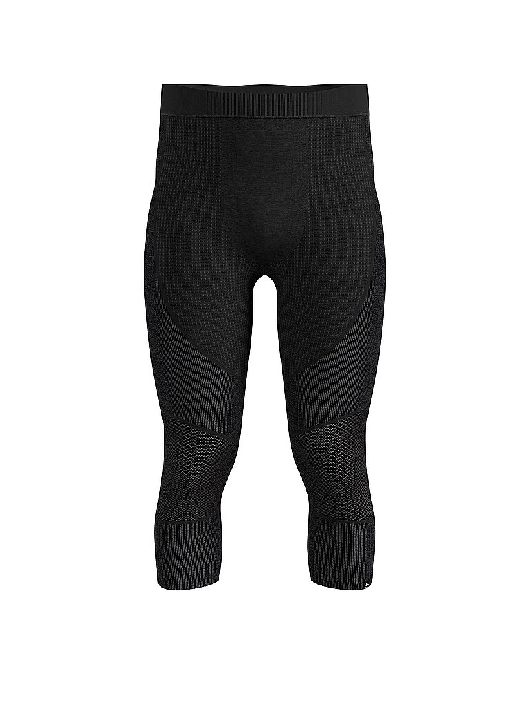 Odlo ODLO Herren Unterziehhose Merino 3/4 schwarz | M, schwarz