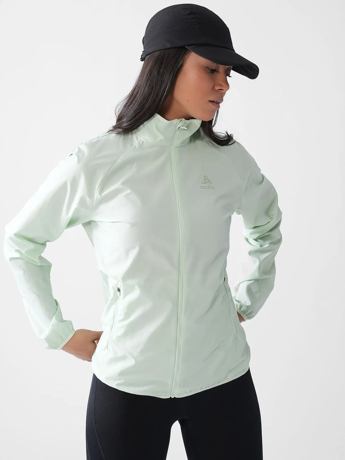 ODLO | Damen Laufjacke Essential Light | hellgrün