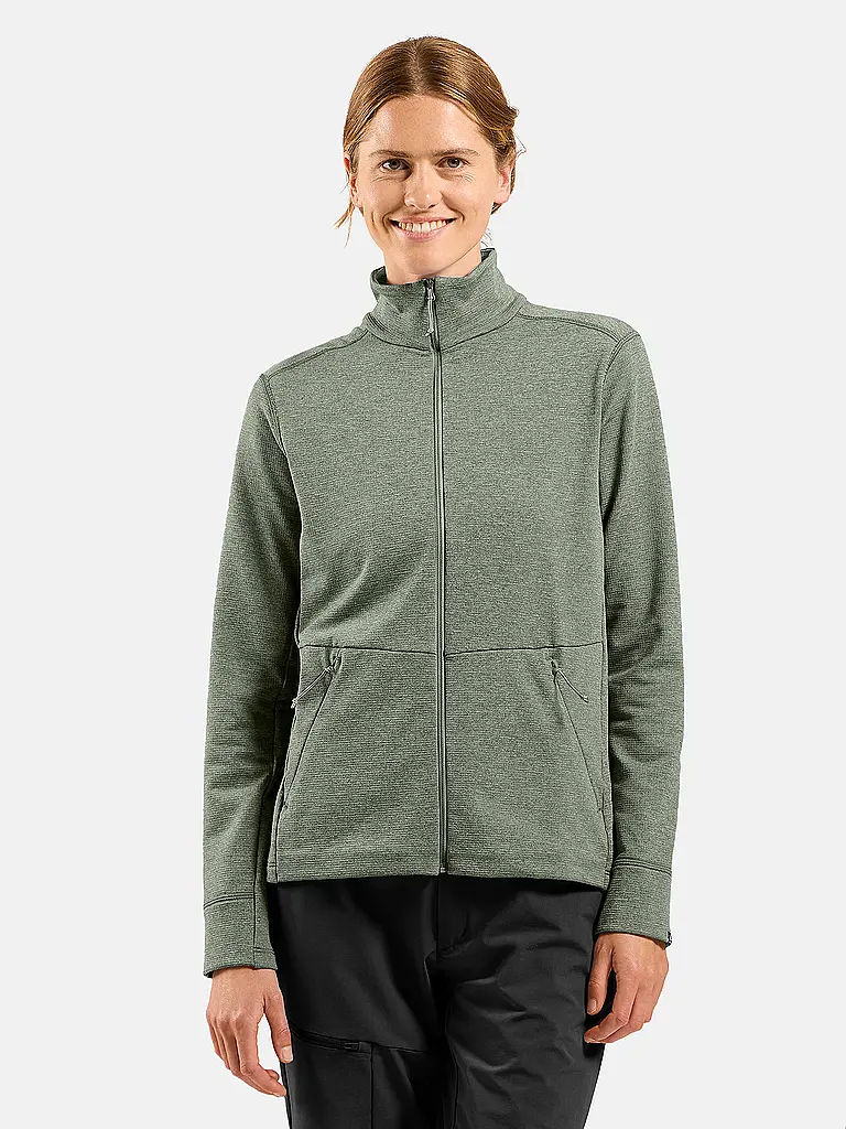 ODLO | Damen Laufshirt Zip Grid Fleece | 