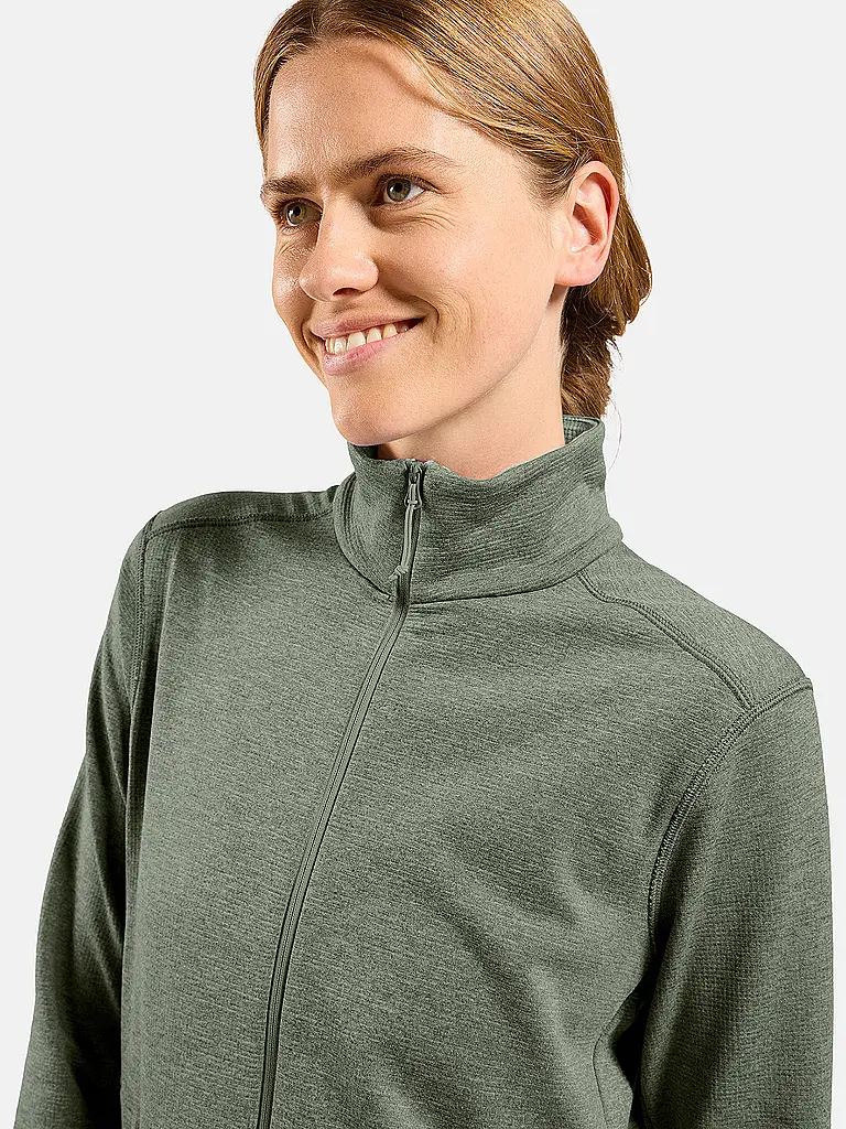 ODLO | Damen Laufshirt Zip Grid Fleece | 