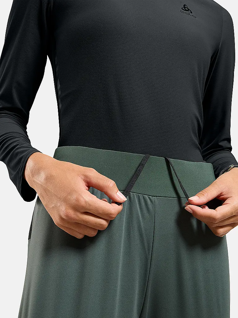 ODLO | Damen Lauftight Zeroweight Warm 2.0 | dunkelgrün
