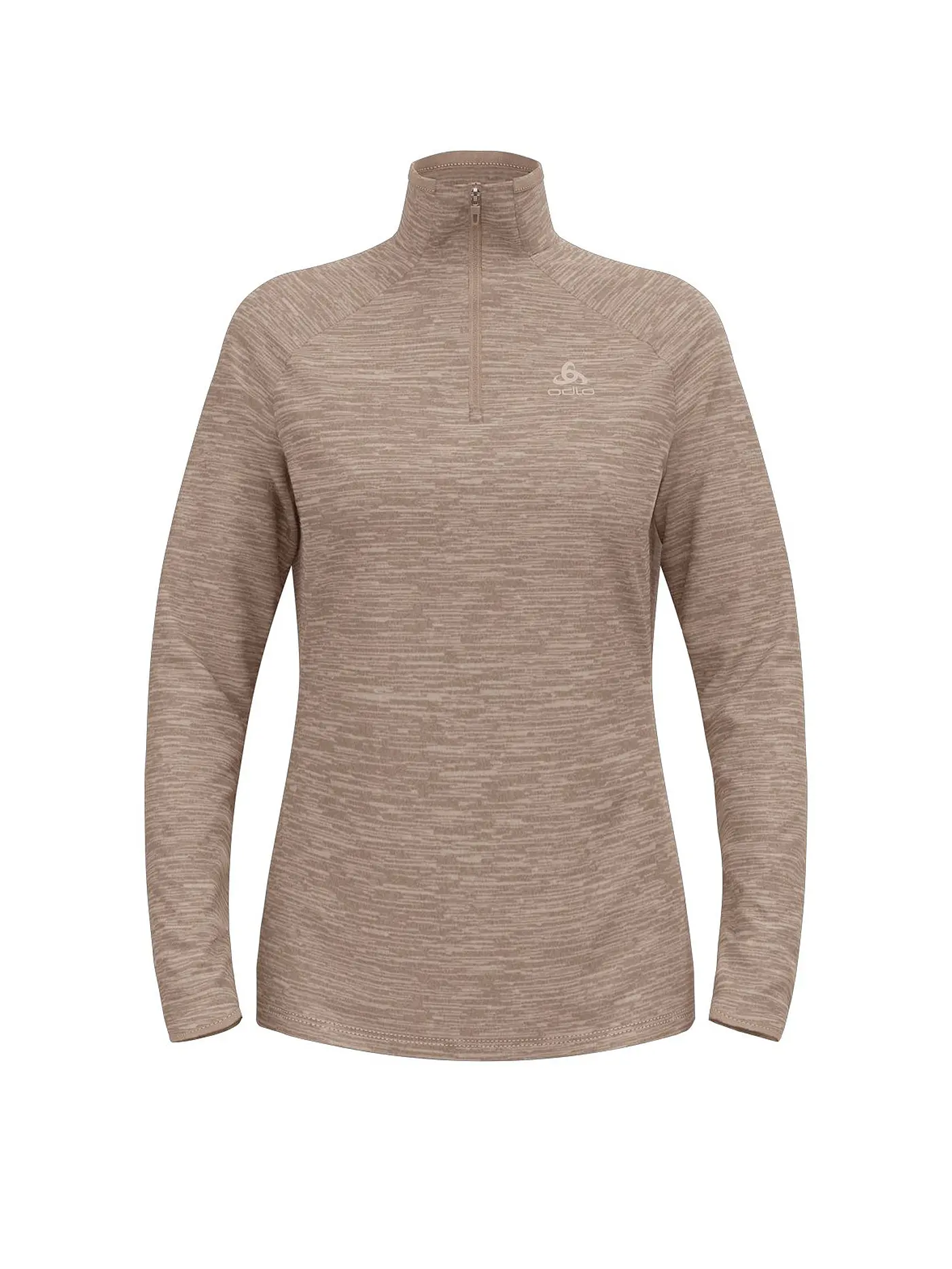 ODLO | Damen Unterzieh Zipshirt Run Easy Mid Layer | grau