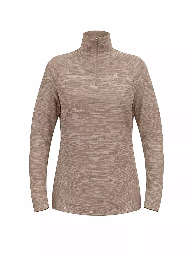 ODLO | Damen Unterzieh Zipshirt Run Easy Mid Layer | grau