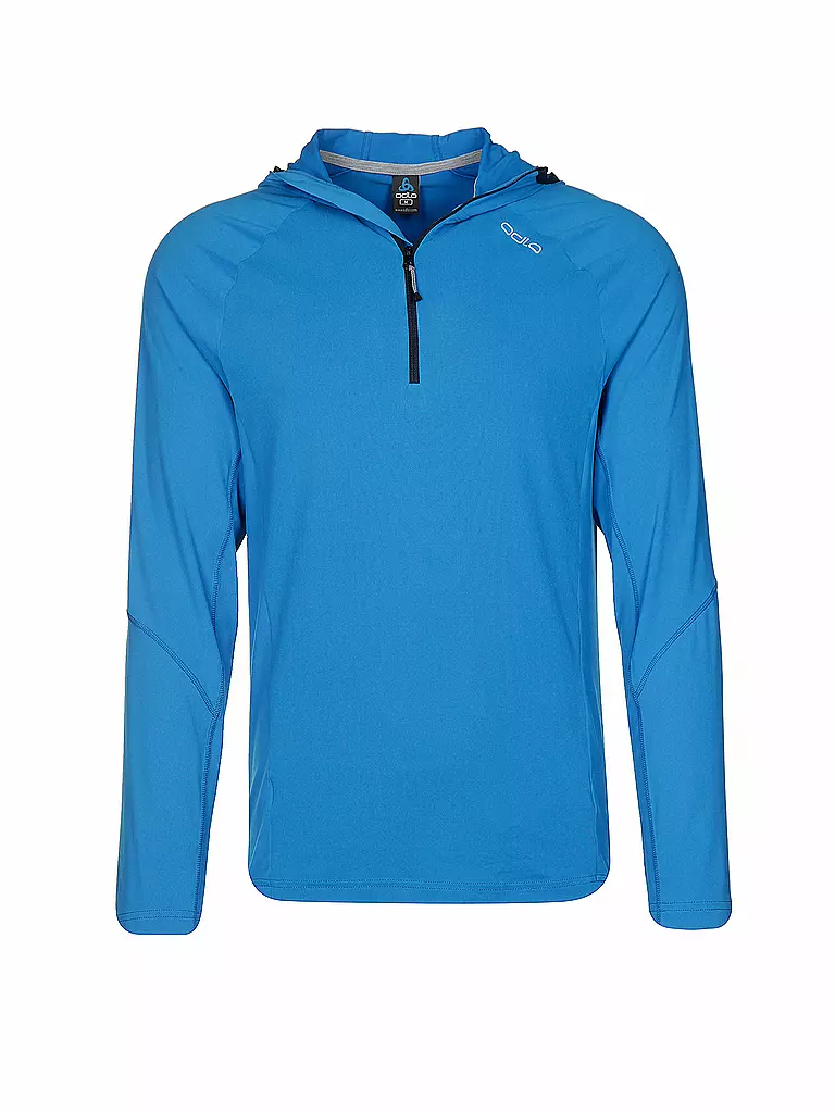 ODLO | Herren Kapuzen-Laufshirt 1/2 Sillian | blau