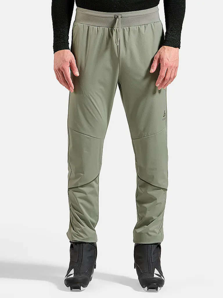 ODLO | Herren Langlaufhose Zeroweight Pro Windproof Warm | olive
