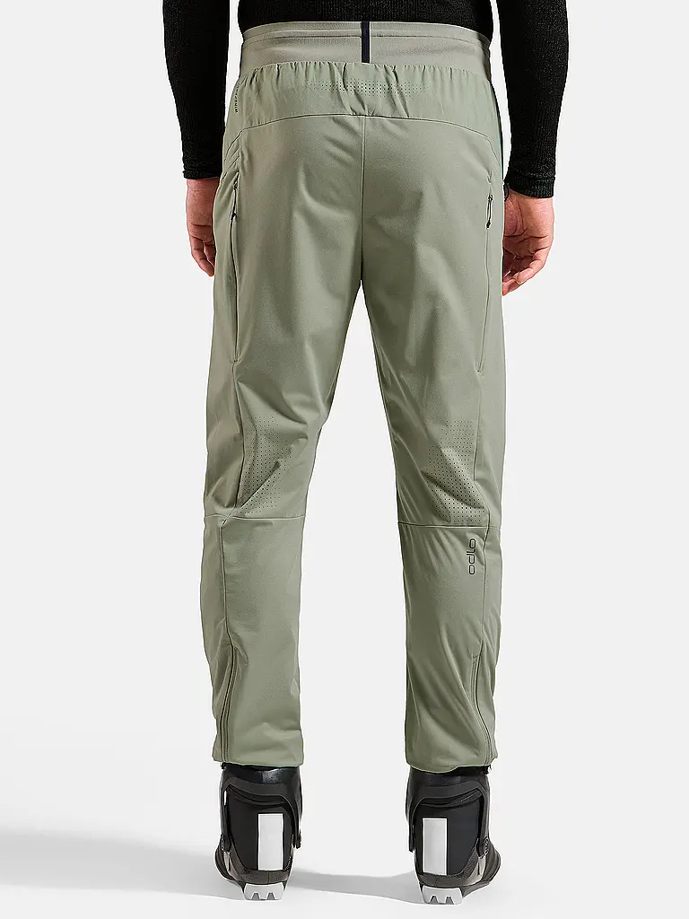 ODLO | Herren Langlaufhose Zeroweight Pro Windproof Warm | olive