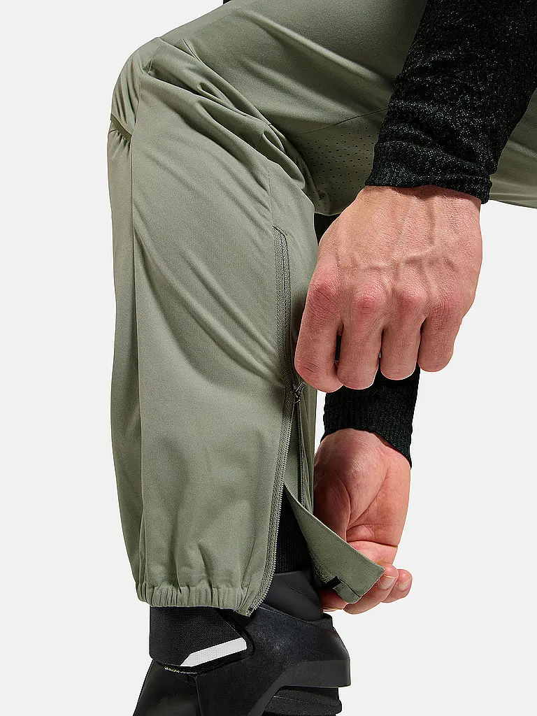 ODLO | Herren Langlaufhose Zeroweight Pro Windproof Warm | olive