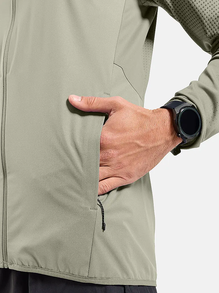 ODLO | Herren Laufjacke Zeroweight Warm Hybrid | olive